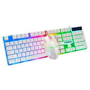 Venta caliente USB Wired Keyboard Mouse Combo para Gamers LED Gaming Desktop Set para usuarios de computadoras - Product Image 1