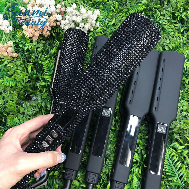 Hair Straightener OEM Factory Flatiron Fast Heating Wide Plate Straightener Parts Flat Iron