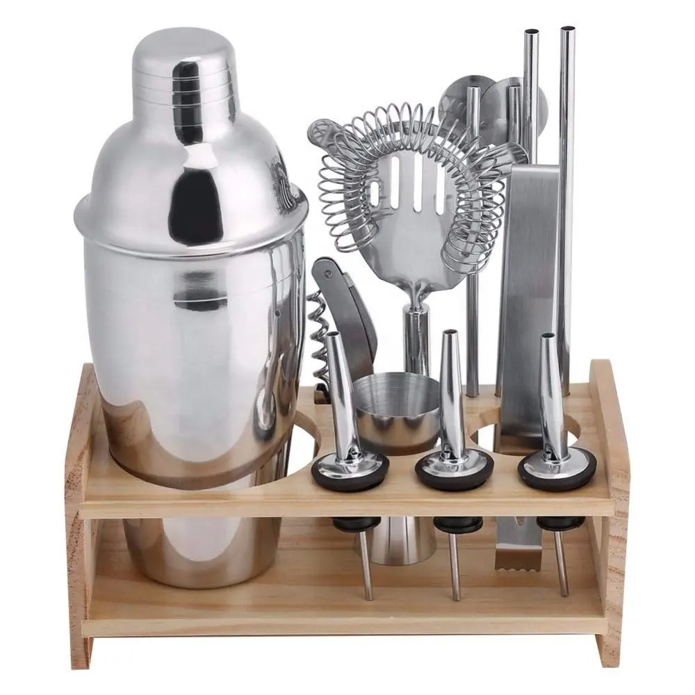 Bar Sets - Warehouse 350ml Stahl Cocktail Shaker Mixer Barkeeper Barware Set Kit mit Wein Martini Trinken