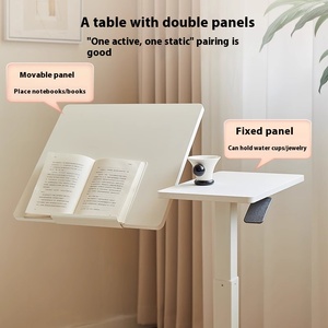 Mesita de noche móvil de escritorio de ordenador de escritura de estudiante de elevación giratoria neumática moderna para oficina en casa o mesa de libros de dormitorio - Product Image 5