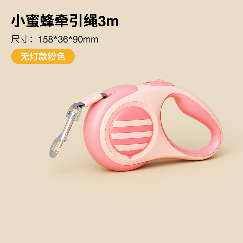 Correa Little Bee - 3m Rosa (Sin Luz)