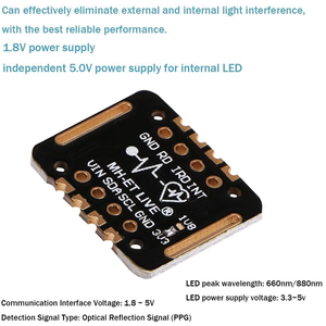 Módulo de Sensor de ritmo cardíaco, Sensor de oxígeno en sangre MAX30102, Compatible con STM32