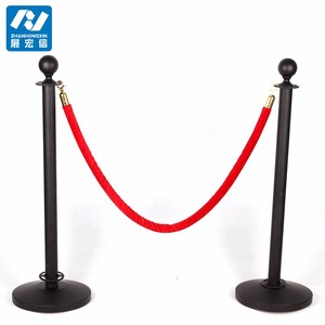 Olay ve karayolu kullanımı için kutup ile Metal ve çelik kalabalık kontrol kuyruk bariyer bandı payanda mavi kadife halat - Product Image 4