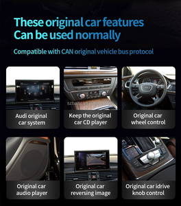 Carplay sem fio Android Navegação GPS Do Carro para Audi A6 C7 A7 2012-2018 Wifi 4G GPS Navi Car Multimedia <span class=keywords><strong>player</strong></span>