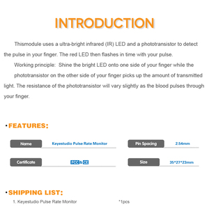 KEYES TUDIO ultra helles Infrarot-LED-Pulsfrequenz-Monitor-Sensor modul für Arduino für Mikro bit