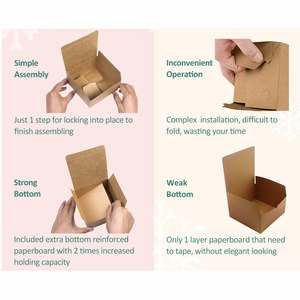 Custom 4x4x4 Brown Kraft Gift Paper Boxes Crafting Cube Cupcake Boxes Empty Candle Gift <strong>Box</strong> Packaging for Party <strong>Favor</strong> - Product Image 2