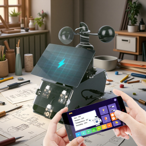STEM Education DIY Estación meteorológica Robot Kit para niños Sensor IoT ambiental Aprendizaje con ESP32 Programación un kit de robótica