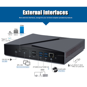 ミニPCコンピューターWin 10 Pro Inte1 i9 10th 8GB DDR4 nvme m.2 SSD256GBデュアルディスプレイギガビットLANミニPCコンピューター - Product Image 2
