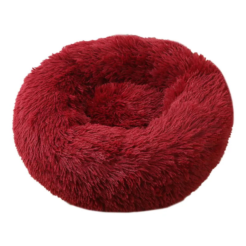 Cross-border cat kennels and dog bed large and small dogs thickened plush round pet kennel mat manufacturers direct sales