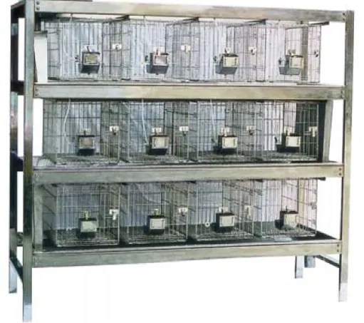 Jaula de cría de material de acero inoxidable, equipo de laboratorio, jaula experimental para alimentación de conejos