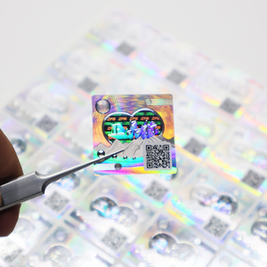Stickers Custom Logo Make Anti-Counterfeiting Vinyl Clear Custom Holographic Laser Void Seal Qr <strong>Code</strong> 3d Hologram Sticker Label - Product Image 2