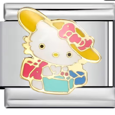 2167-gato sombrero amarillo