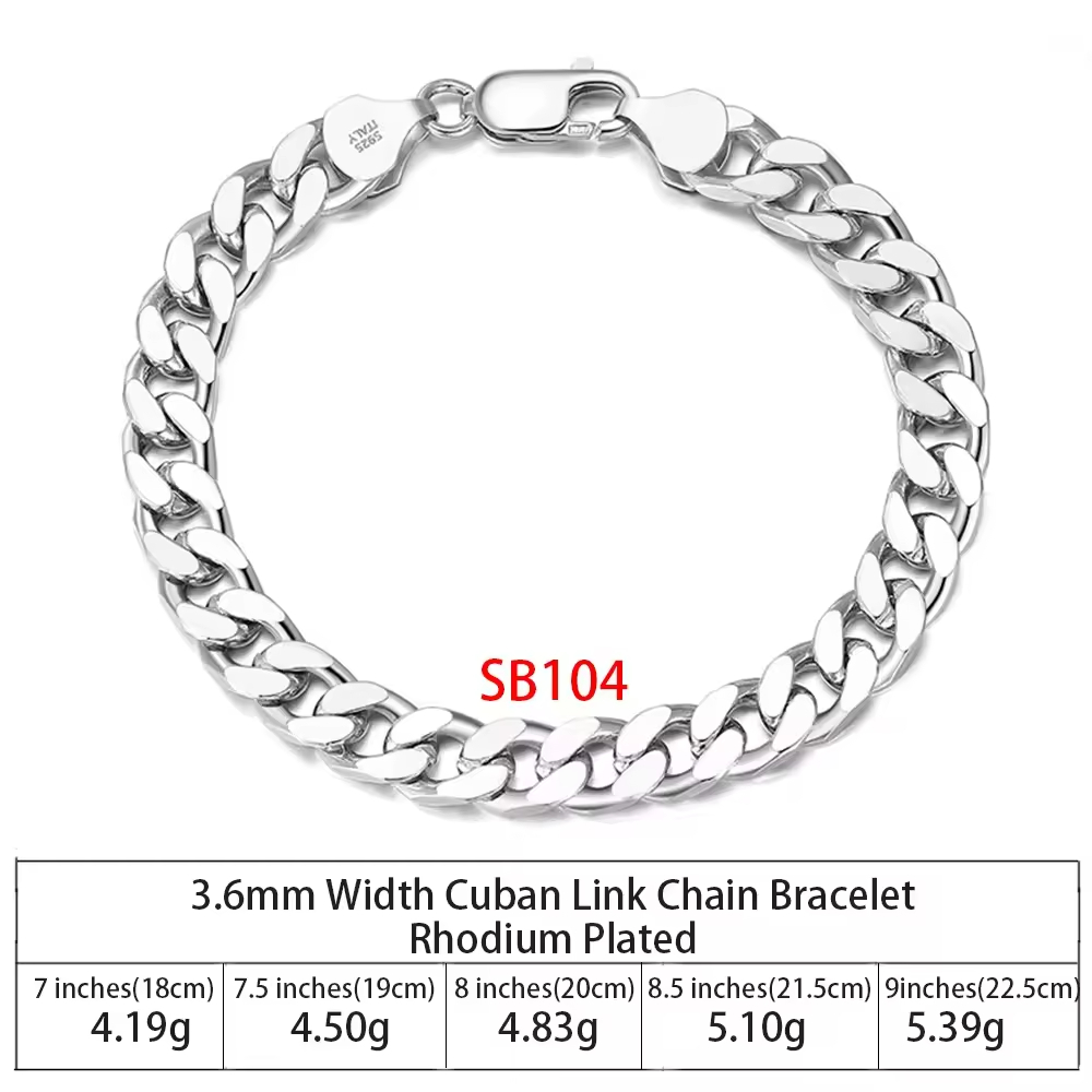 rhodium plated SB104-P