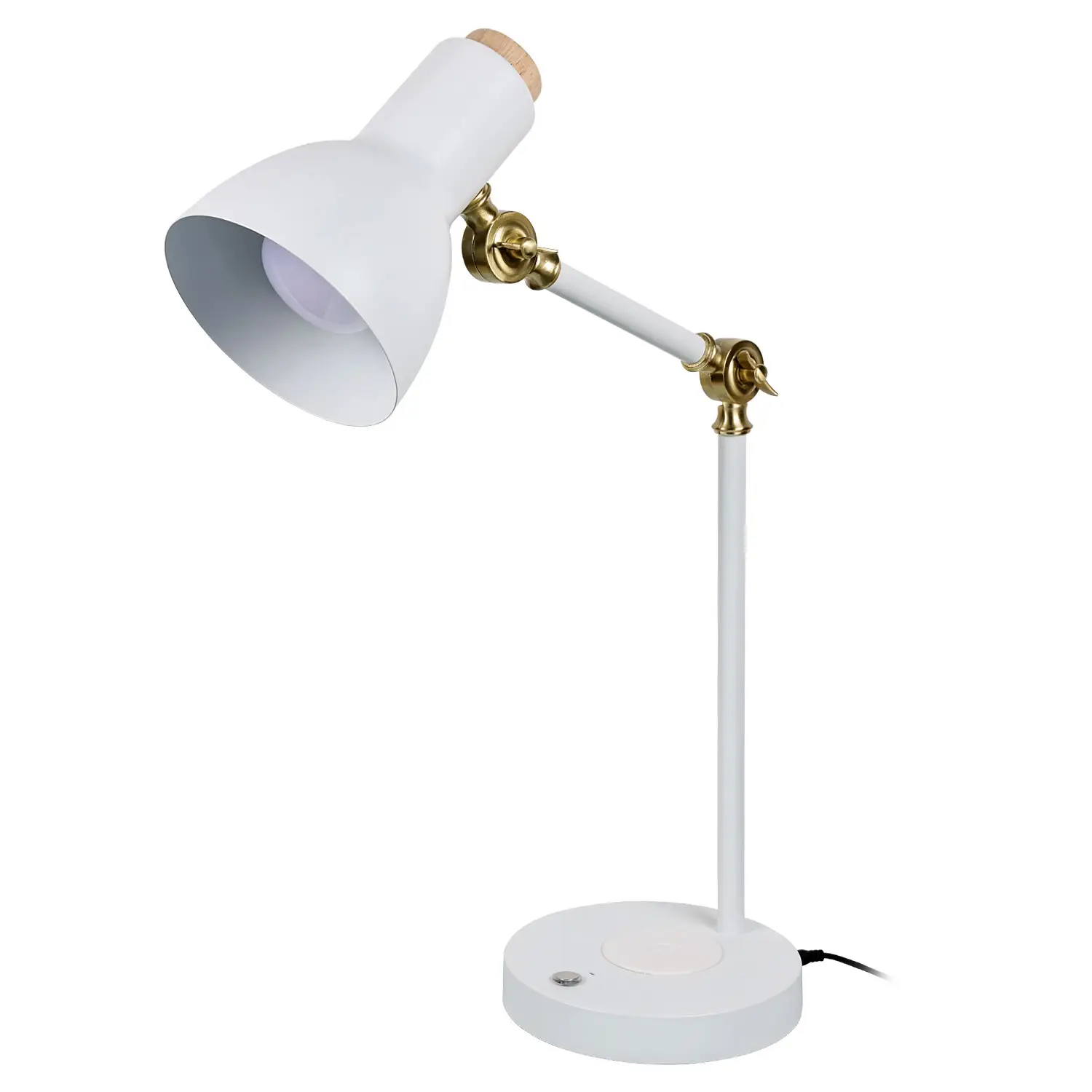 TIANHUA Lampe de bureau LED pliante sans fil pour protection des yeux lampe de table rechargeable pour chambre à coucher moderne