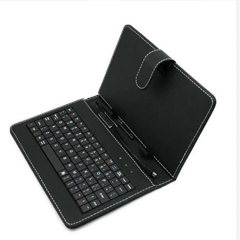 Tableta portátil con cable de 7 pulgadas, 8 pulgadas, 9 pulgadas, 9,7 pulgadas, 10 pulgadas, funda para teclado de cuero pu para android, ipad, venta al por mayor