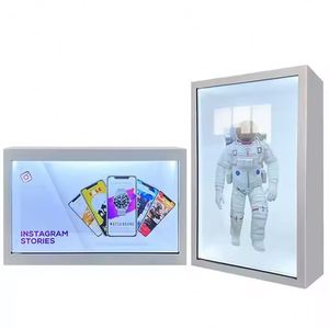 Tùy chỉnh <span class=keywords><strong>LCD</strong></span> trong suốt hiển thị tủ 3D HD hiển thị kỹ thuật số Tương Tác Lập thể chiếu tủ trưng bày - Product Image 1