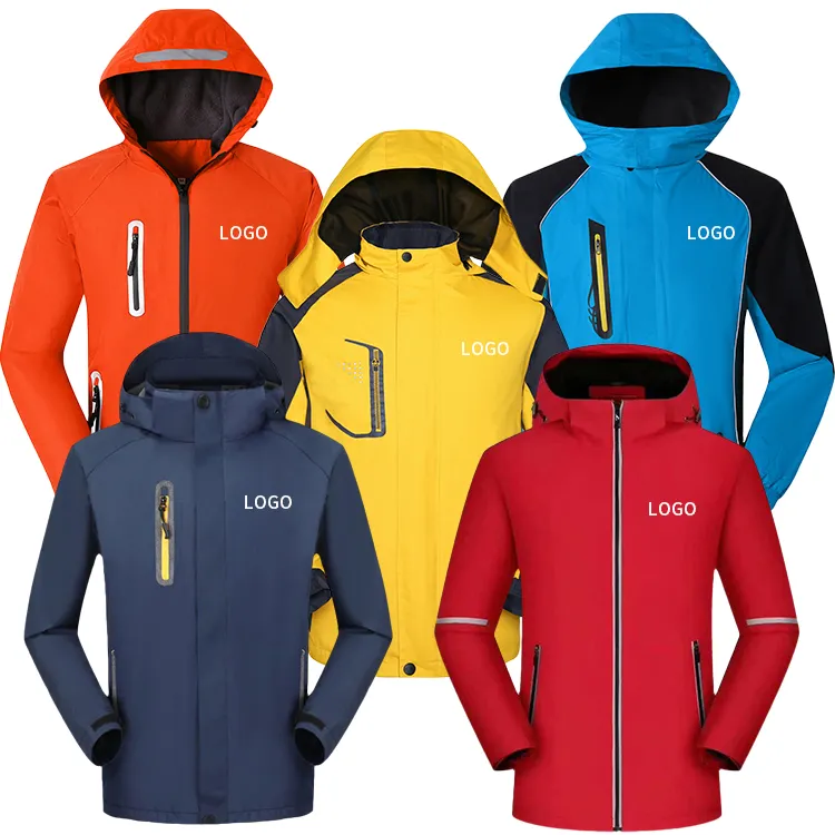 Chaqueta a prueba de viento para hombre, chaqueta deportiva con logotipo personalizado para el invierno, al aire libre, al por mayor