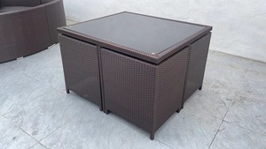 Outdoor Garden Furniture Sets <strong>Patio</strong> Rectangular/Square/<strong>Round</strong> Shape Table and Dining Chairs Set - Product Image 5