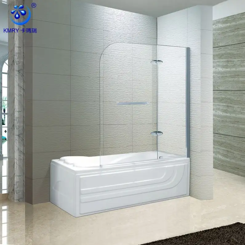 Kmry vasca da bagno doccia porta in vetro schermo doccia portatile in vetro temperato