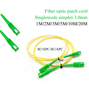 Puente de fibra óptica FTTH con conector SC APC 1/2/3/5/10M Cable de conexión Simplex monomodo Cable de PVC /LSZH - Product Image 2