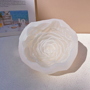 Early Riser Peony Silicone Mold <strong>Round</strong> <strong>Shape</strong> Cake Tool for Resin Candle Flower <strong>Soap</strong> and Peony Decoration Mold - Product Image 2