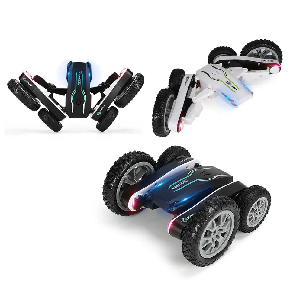 Yeni 2.4G dağ plaj yol ışıklı çocuklar kontrol oyuncak 360 dönen rolling rc oyuncak arabalar uzaktan arabalar