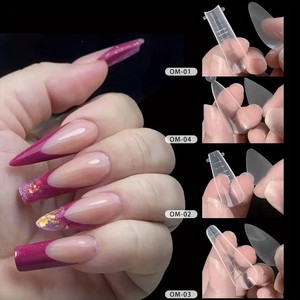 Tırnak salonu çift formu tırnak kalıp silikon pedleri hızla yapı jel tırnak uzatma formları silikon pedleri - Product Image 4