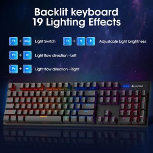 KOORUI Mechanical Gaming Wired <strong>Keyboard</strong> and Mouse Combo for Computer PC/Laptop - Product Image 4