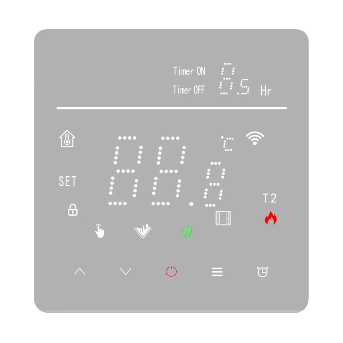 Produits pour la maison intelligente Thermostat intelligent WiFi programmable 5 + 2/6 + 1 jours à écran tactile LCD ventilo-convecteur/thermos de chauffage par le sol électrique