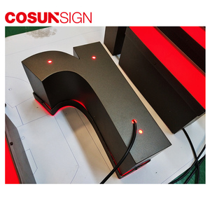 Cosun özel mağaza işareti Led tasarım ayakkabı dükkanı tabela restoran için büyük Led ışık ile Led ışık Metal mektup - Product Image 4