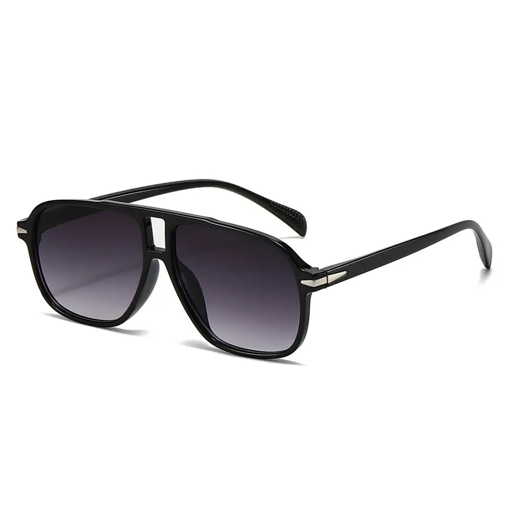 Occhiali da sole alla moda Custom 2024 lusso oversize vendita calda Big Frame Brand Design occhiali da sole a doppio ponte