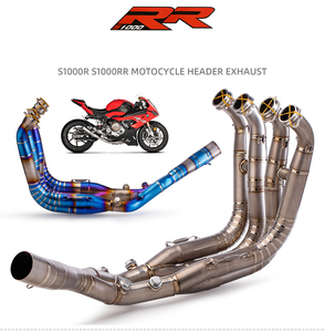 Full Kit Exhaust Line <strong>for</strong> BMW S1000RR 2019-2024 S1000R 2021-2024 Titanium Alloy <strong>Header</strong> Escape Front Link Pipe 60mm Slip on Tube - Product Image 4