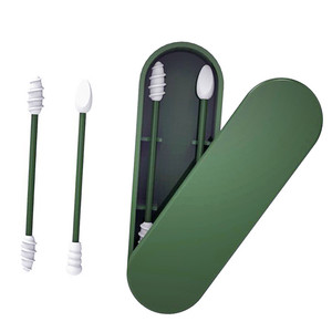 Reusable Cotton <strong>Swab</strong> Silicone Cotton Ear Bud <strong>Swab</strong> 2 Pcs/Set for Makeup Cleaning and Personal Care - Product Image 3