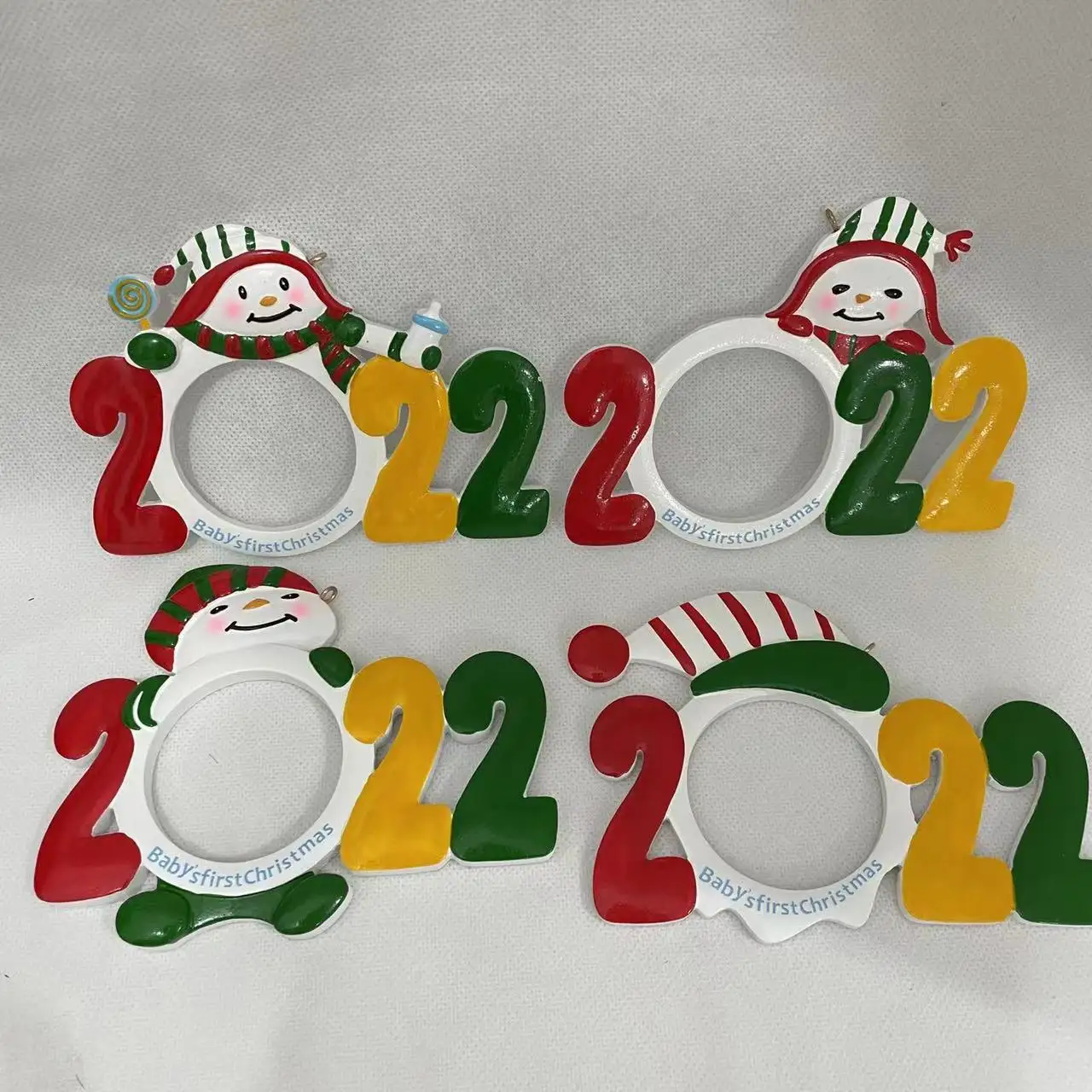 Adornos de resina para fiesta de árbol de Navidad, colgante de regalo para miembros de la familia, adornos de Navidad personalizados, 2022