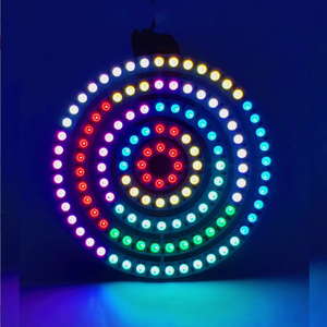 SK6812 WS2812แสง RGB วงกลมปรับแต่งได้ปรับแต่งได้แผงวงจร PCB สีดำสีขาว24 45led DIY 5050 5V วงแหวน LED กลม WS2812B - Product Image 1