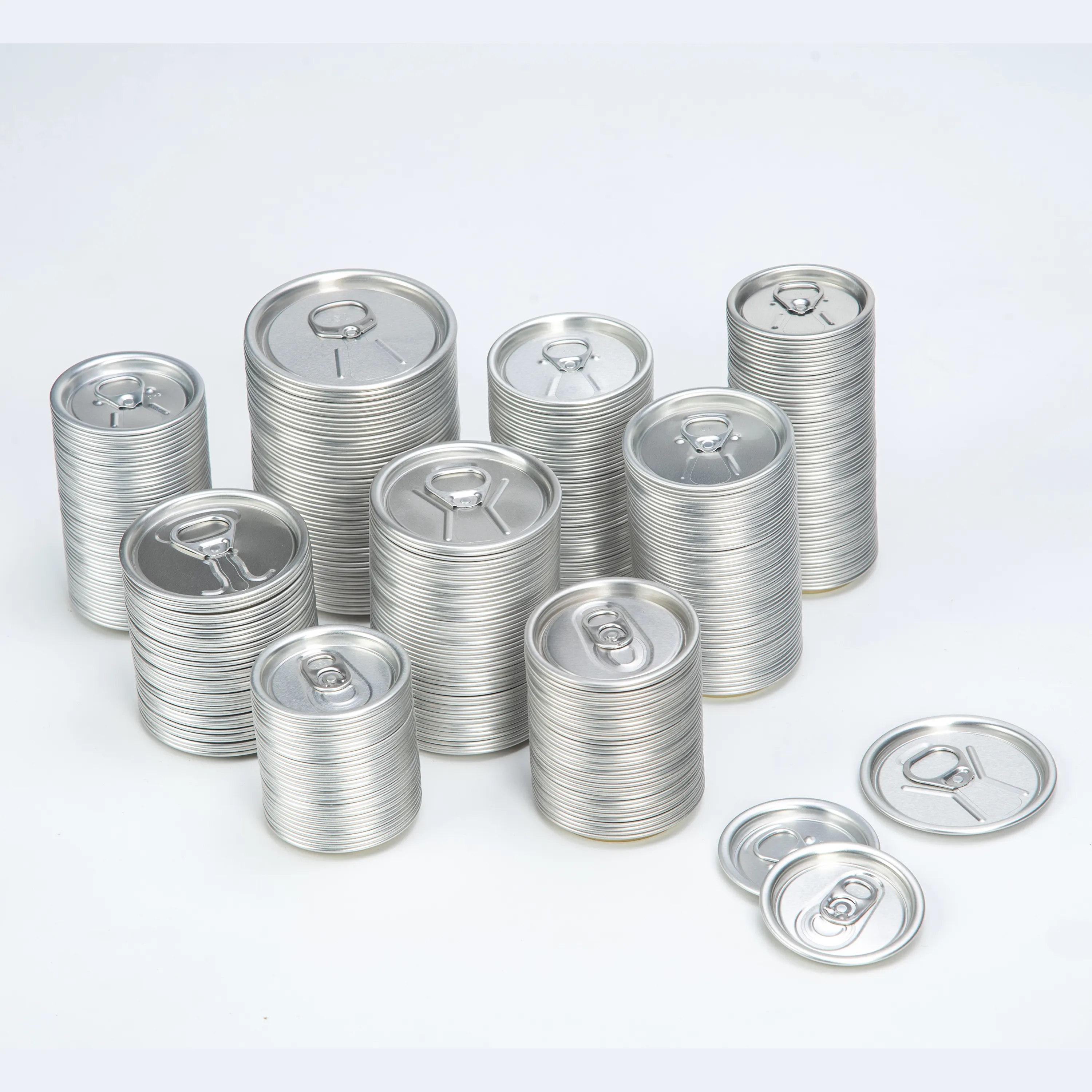 Latas de aluminio para bebidas y refrescos, latas de papel extraíbles, tapa, apertura completa, tapas abiertas para despegar