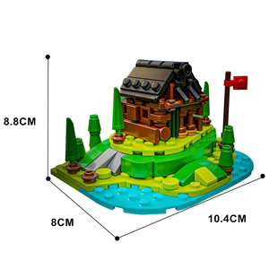 Funbuildブロック教育玩具マイクロスケール山小屋建築ミニレンガおもちゃハウス建築ブロック - Product Image 4
