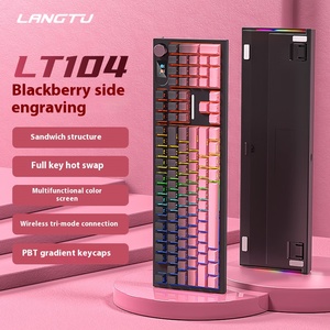 LANGTU LT104 RGB Mechanical <strong>Keyboard</strong> Three Mode Wireless Office Gaming Fullkeys Hot Swap <strong>Keyboard</strong> Wired With Knob&amp;Display - Product Image 2
