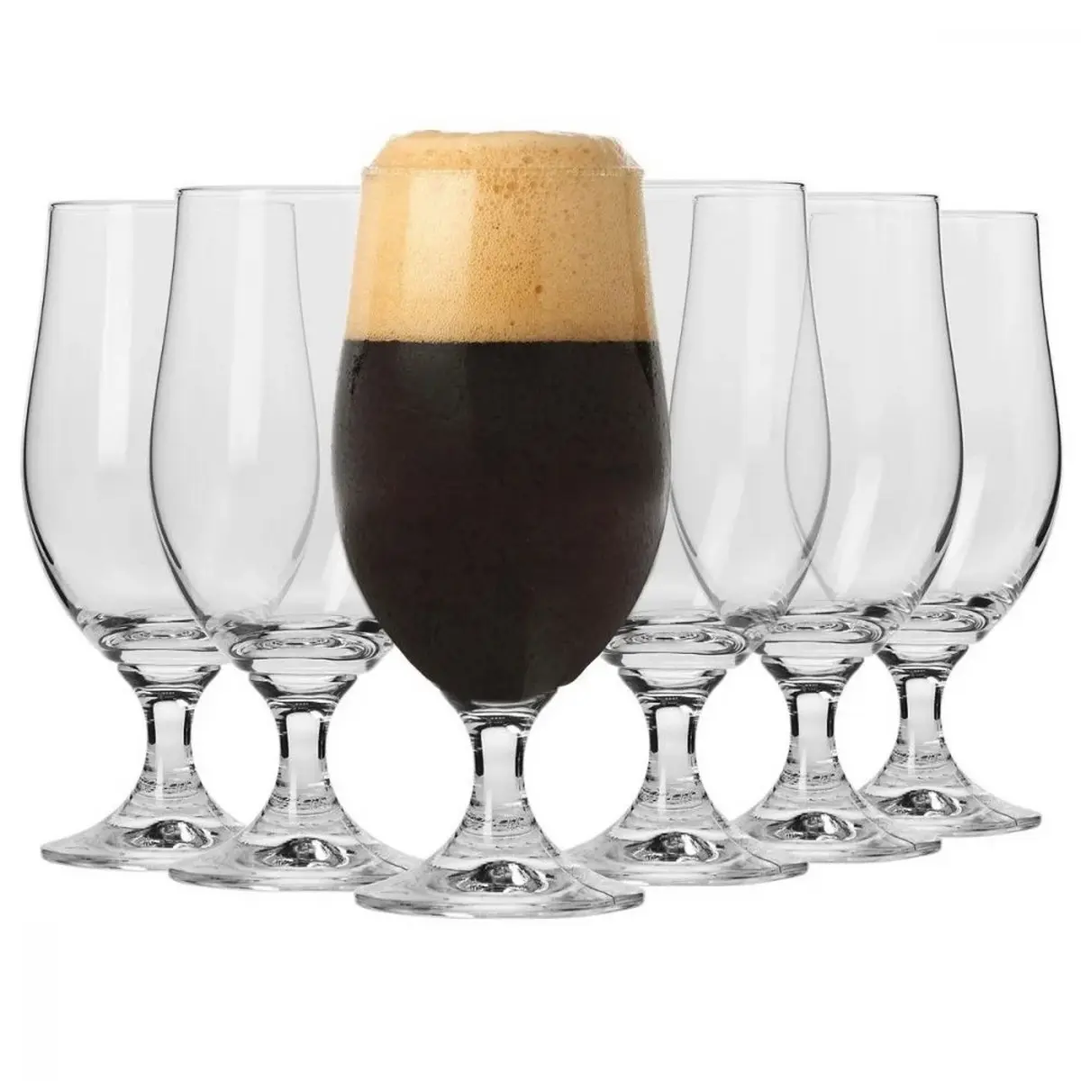 Conjunto de copos de cerveja com haste pequena - Coleção de 6 peças - Capacidade de 11,1 onças (330 ml) - Stemware - Oferta por atacado B2B - Vidro Krosno