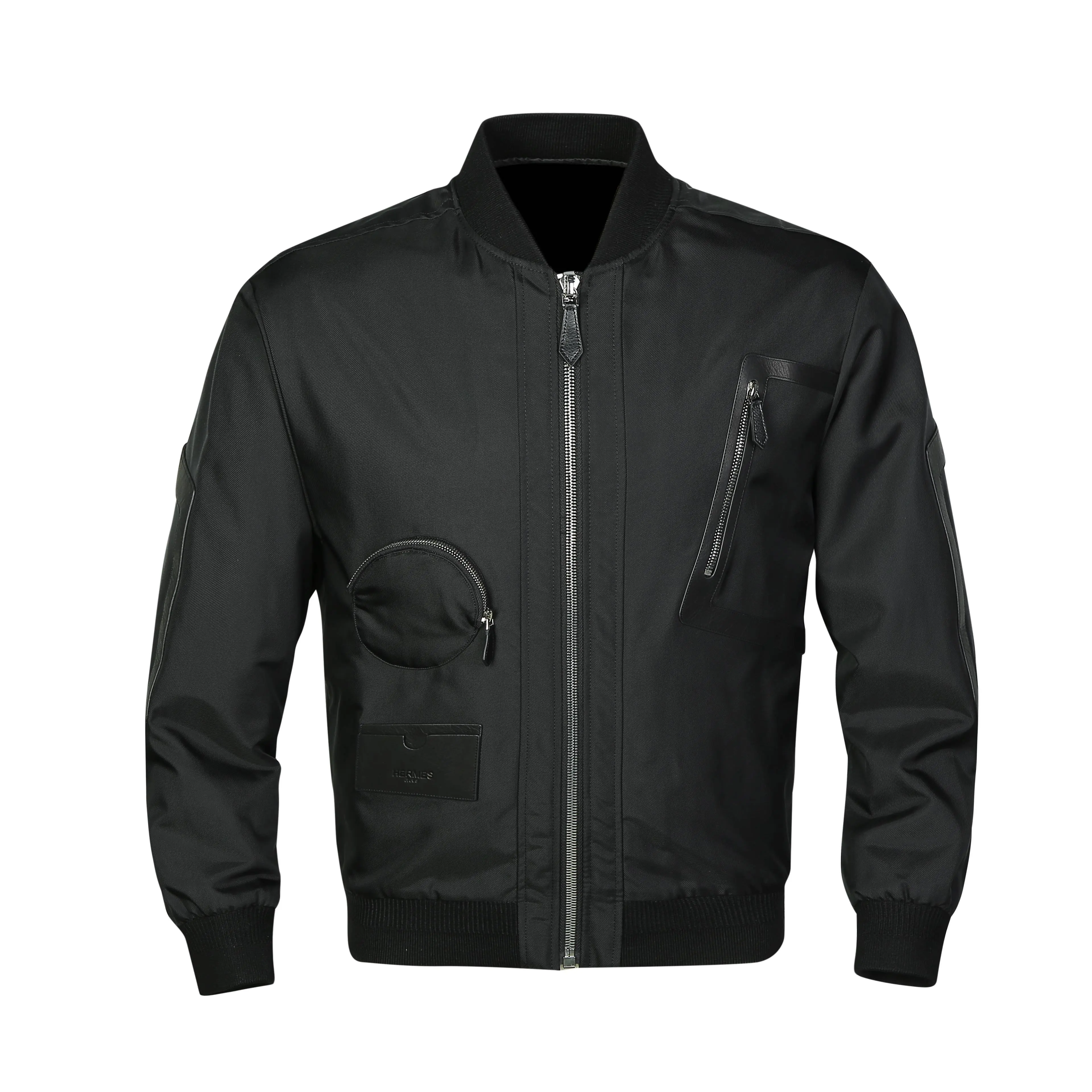 Personalizado de invierno con cuello en V de algodón acolchado 3D bolsillo Hip Hop para hombre motocicleta Bomber chaquetas para hombres