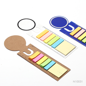 多功能塑料pvc盖粘性记事本套装定制备忘带印字尺用作书签 - Product Image 3