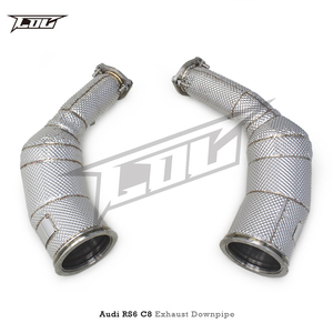 ท่อไอเสียสเตนเลสแบบมีขั้วปลายท่อที่มี opf/gpf ท่ออ่อนสำหรับ C8 RS7 Audi RS6 4.0T 2021-2022 - Product Image 2