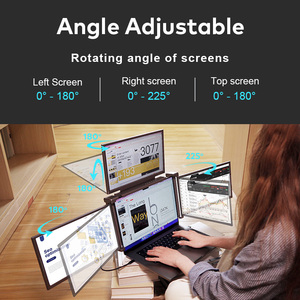 Patented Product 14-Inch ONE Cable Quad <strong>Monitor</strong> M1/M2/M3 Mac/Win <strong>Computers</strong> 60Hz Refresh Rate USB Input Gaming Office <strong>Use</strong> - Product Image 4