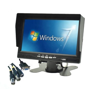 Pantalla IPS HD 1024X600 de 7 pulgadas, Monitor lcd TFT a color VGA BNC con Control remoto y soporte para cámara CCTV, ordenador - Product Image 1