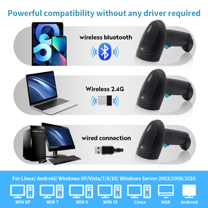 JR Wireless Bracode Scanners 2D Bluetooth Bracode Scanner Android 1D CCD Lector de código de barras con soporte Detección automática - Product Image 5