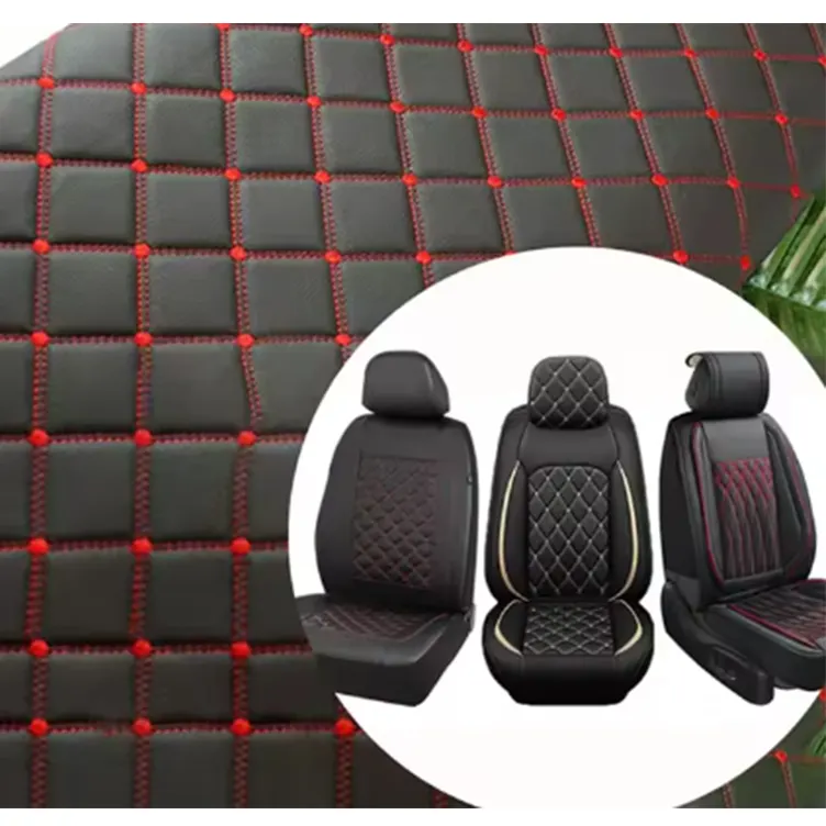 Material de tapicería que cubre 3D PVC cuero esponja espuma cuero acolchado para asiento de coche