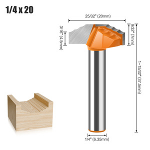 Üçlü R 6 mm 1/4 Shank freze kesicisi ince kapı paneli dolap kapı paneli kesici kırpma makinesi freze kesici - Product Image 5