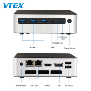 Desktop Ultra 5/7 DDR5 48GB Win11/ Linux Fanless <strong>Computer</strong> Desktop WiFi6+BT5.2 <strong>Compact</strong> <strong>Embedded</strong> System Industrial Metal Mini PC - Product Image 3