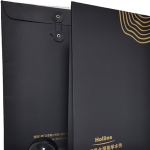 定制印刷牛皮纸A4字符串和按钮文件信封 - Product Image 3