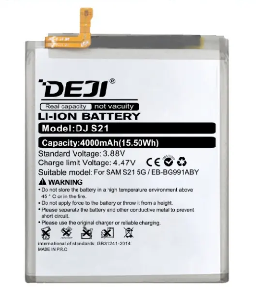 Deji Oplaadbare Li-Ion Batterij Voor Samsung Galaxy S21 5G EB-BG991ABY Batterij Real Capaciteit 4000Mah